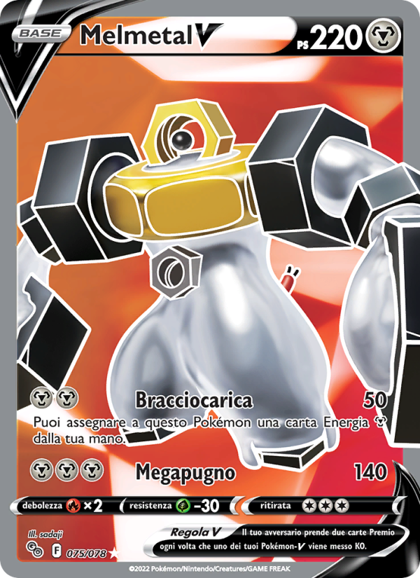 Melmetal V 075/88 — Pokémon GO (Italian Pokémon TCG card)