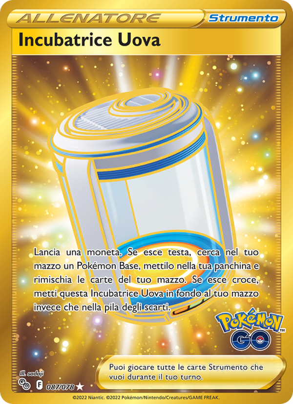 Incubatrice Uova 087/88 — Pokémon GO (Italian Pokémon TCG card)