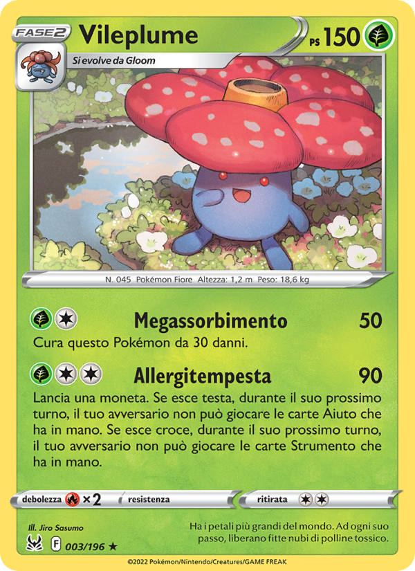 Vileplume 003/247 — Lost Origin (Italian Pokémon TCG card)