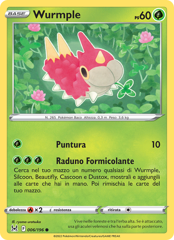 Wurmple 006/247 — Lost Origin (Italian Pokémon TCG card)