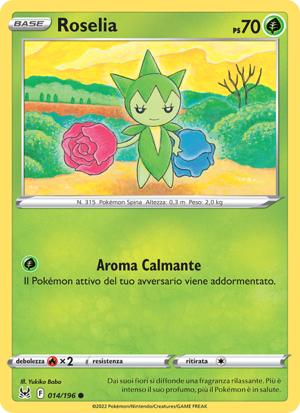 Roselia 014/247 — Lost Origin (Italian Pokémon TCG card)