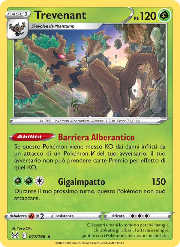 Trevenant 017/247 — Lost Origin (Italian Pokémon TCG card)