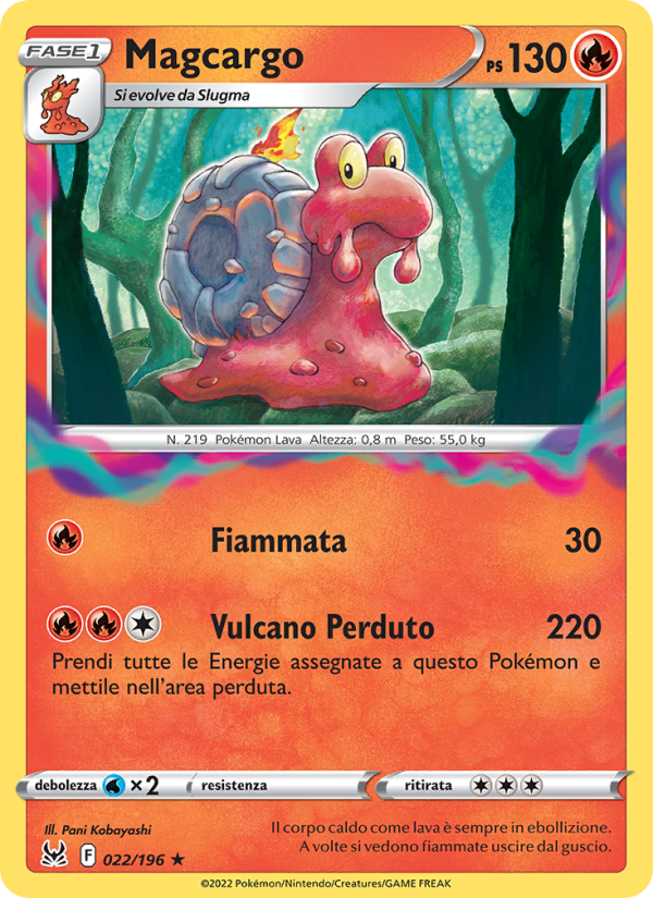 Magcargo 022/247 — Lost Origin (Italian Pokémon TCG card)