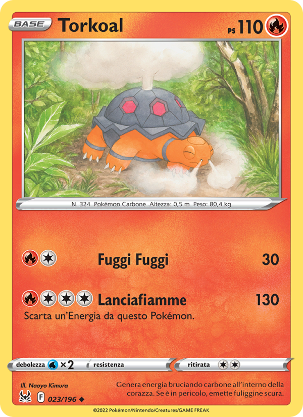 Torkoal 023/247 — Lost Origin (Italian Pokémon TCG card)