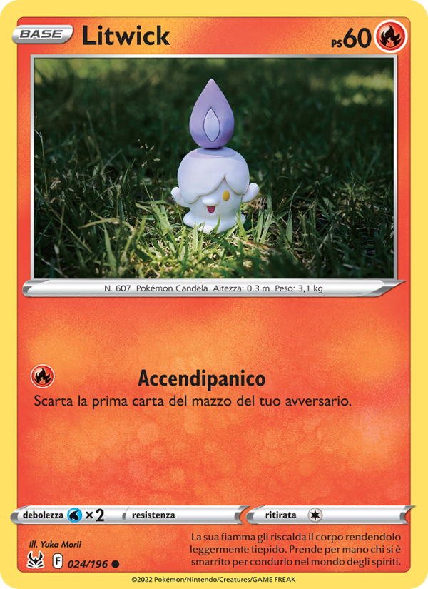 Litwick 024/247 — Lost Origin (Italian Pokémon TCG card)