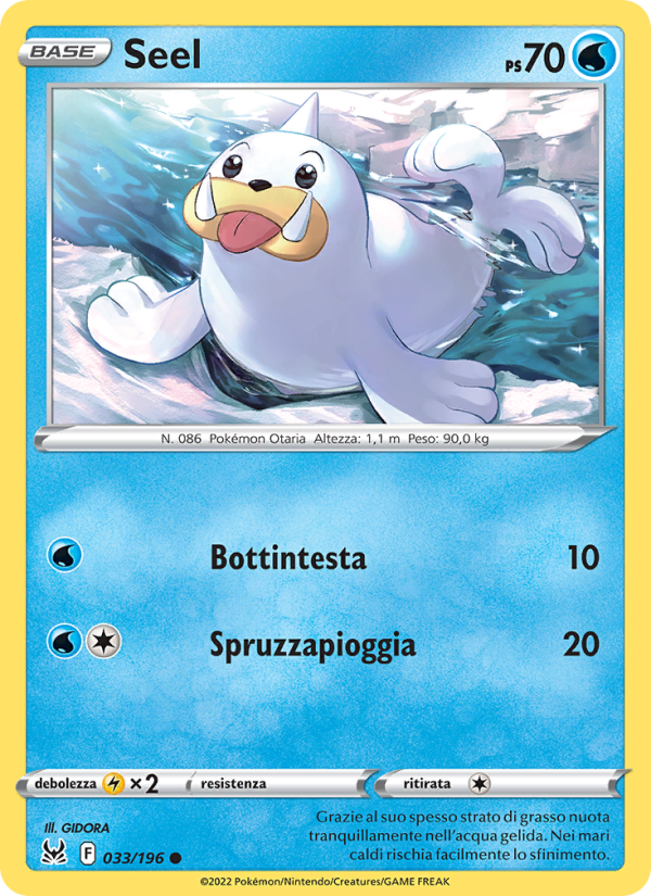 Seel 033/247 — Lost Origin (Italian Pokémon TCG card)