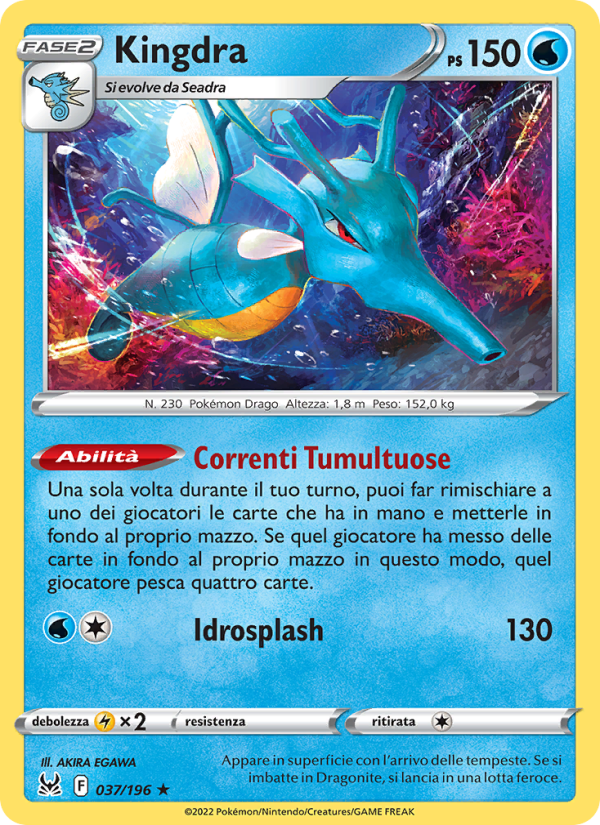 Kingdra 037/247 — Lost Origin (Italian Pokémon TCG card)