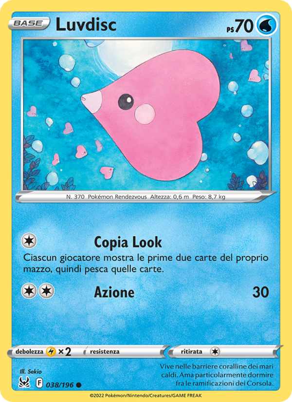 Luvdisc 038/247 — Lost Origin (Italian Pokémon TCG card)