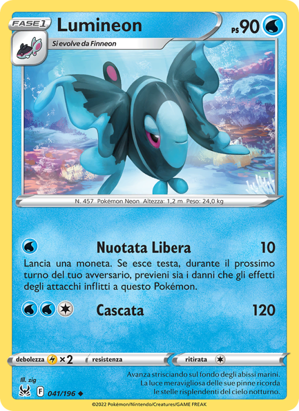 Lumineon 041/247 — Lost Origin (Italian Pokémon TCG card)