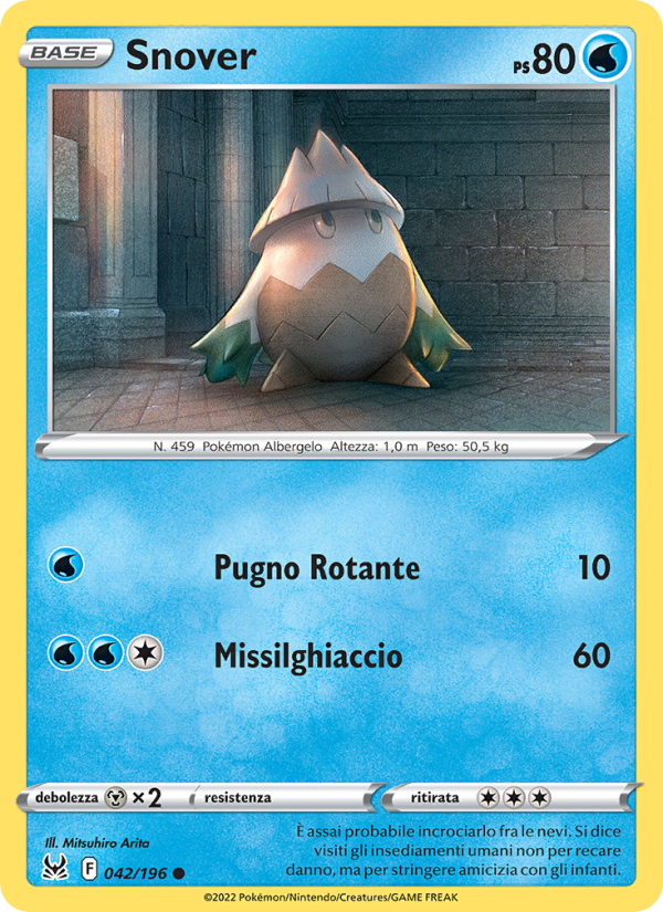 Snover 042/247 — Lost Origin (Italian Pokémon TCG card)
