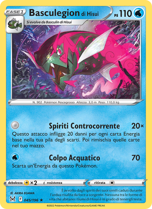 Basculegion di Hisui 045/247 — Lost Origin (Italian Pokémon TCG card)