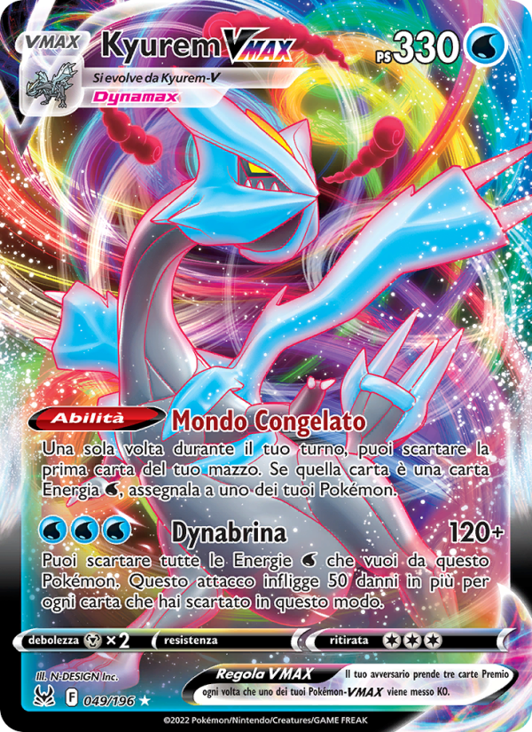 Kyurem VMAX 049/247 — Lost Origin (Italian Pokémon TCG card)
