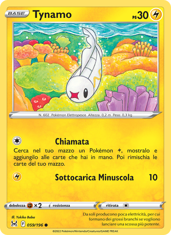 Tynamo 059/247 — Lost Origin (Italian Pokémon TCG card)