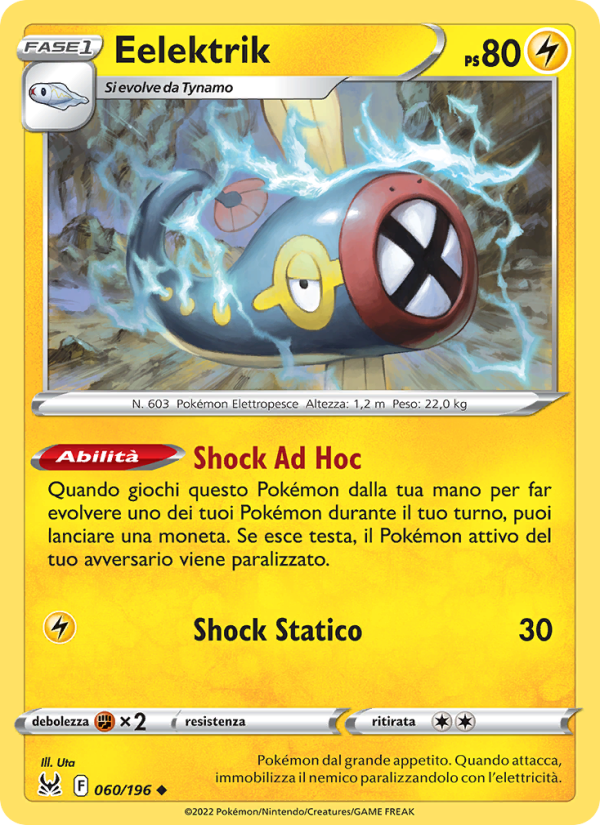 Eelektrik 060/247 — Lost Origin (Italian Pokémon TCG card)