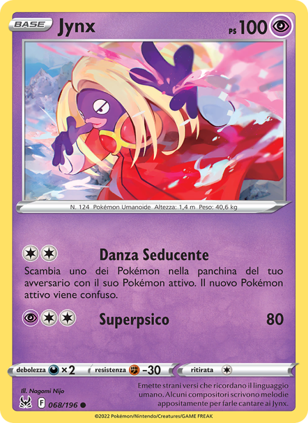 Jynx 068/247 — Lost Origin (Italian Pokémon TCG card)
