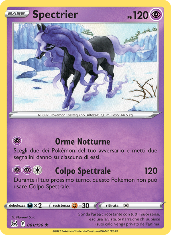 Spectrier 081/247 — Lost Origin (Italian Pokémon TCG card)