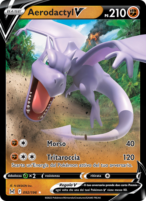 Aerodactyl V 092/247 — Lost Origin (Italian Pokémon TCG card)