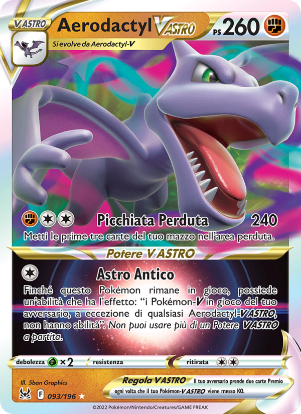 Aerodactyl V ASTRO 093/247 — Lost Origin (Italian Pokémon TCG card)