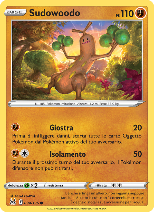 Sudowoodo 094/247 — Lost Origin (Italian Pokémon TCG card)