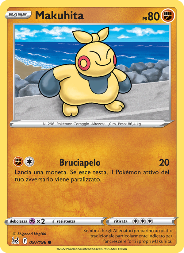 Makuhita 097/247 — Lost Origin (Italian Pokémon TCG card)