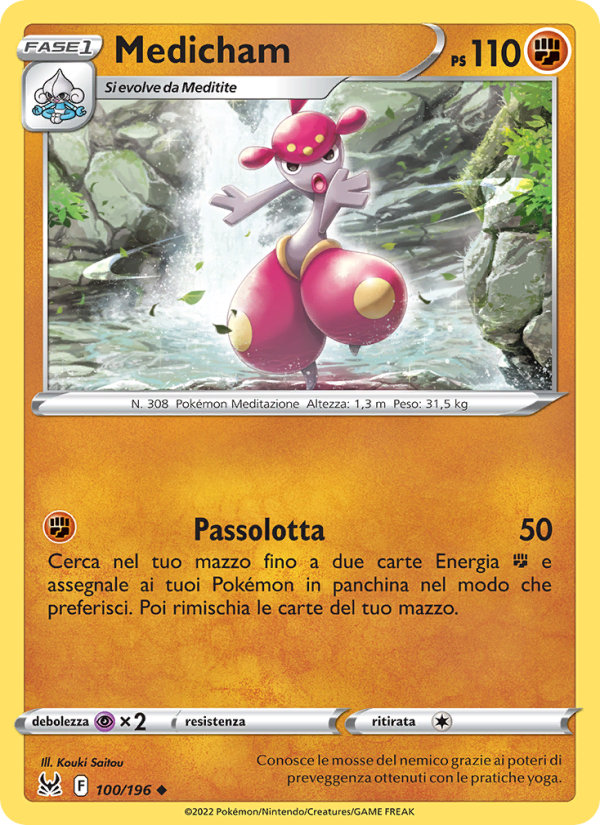 Medicham 100/247 — Lost Origin (Italian Pokémon TCG card)