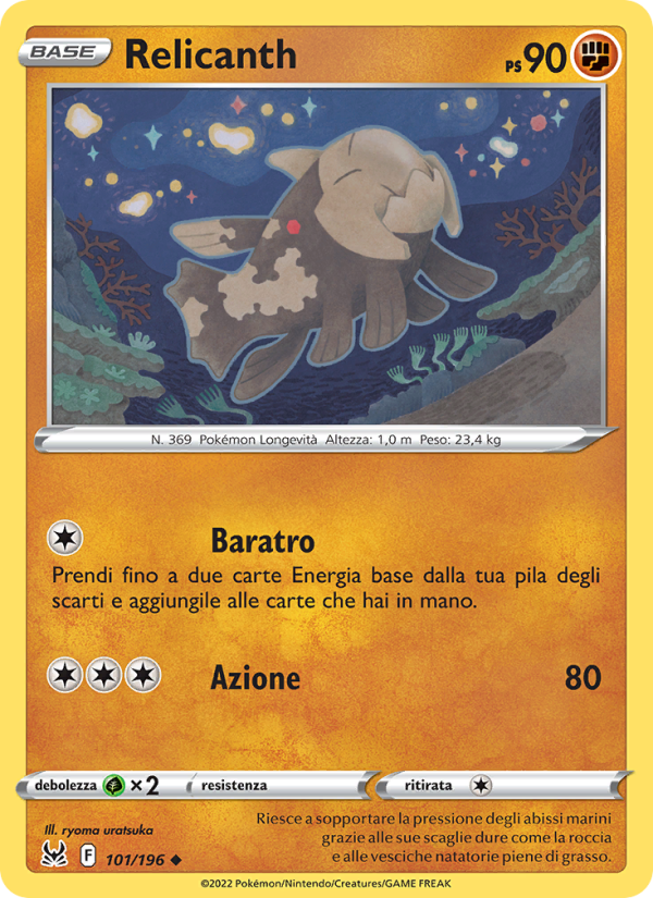 Relicanth 101/247 — Lost Origin (Italian Pokémon TCG card)