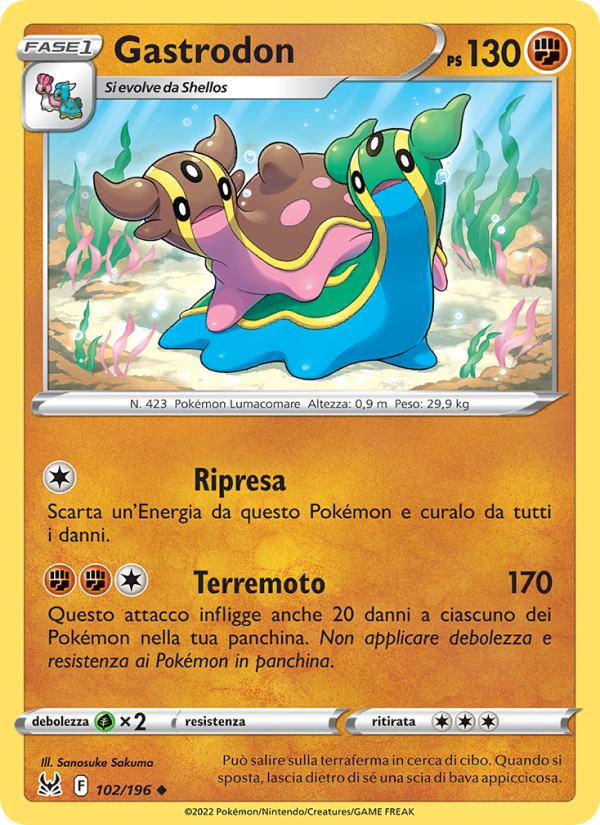 Gastrodon 102/247 — Lost Origin (Italian Pokémon TCG card)