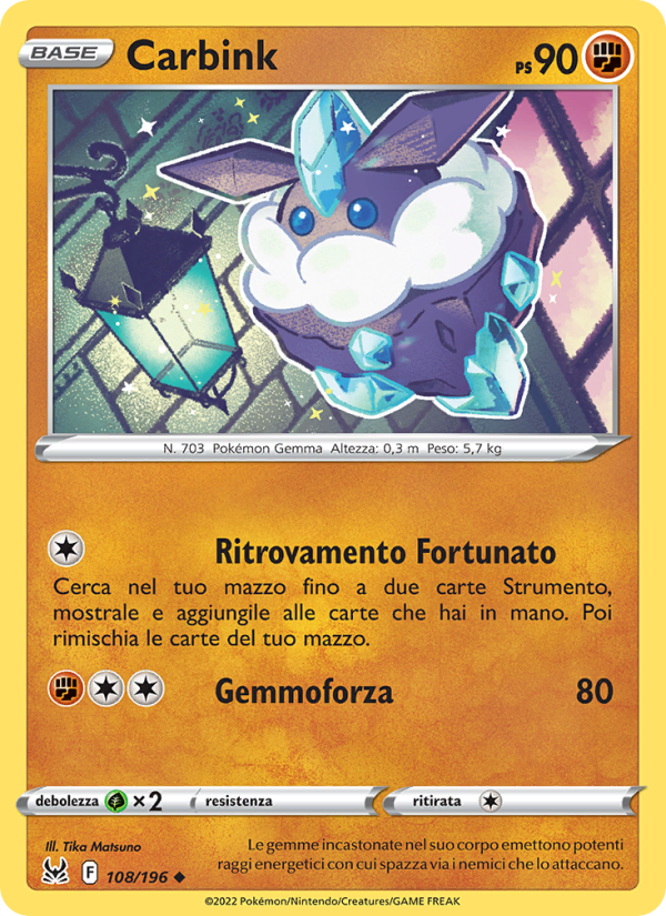 Carbink 108/247 — Lost Origin (Italian Pokémon TCG card)