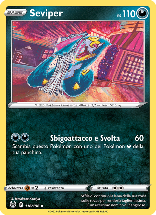 Seviper 116/247 — Lost Origin (Italian Pokémon TCG card)