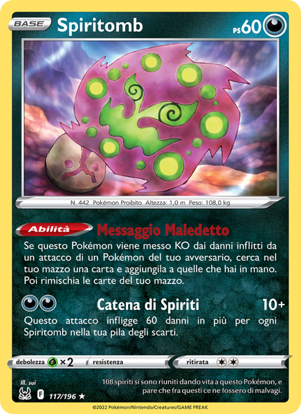 Spiritomb 117/247 — Lost Origin (Italian Pokémon TCG card)