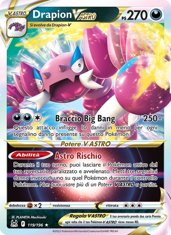 Drapion V ASTRO 119/247 — Lost Origin (Italian Pokémon TCG card)