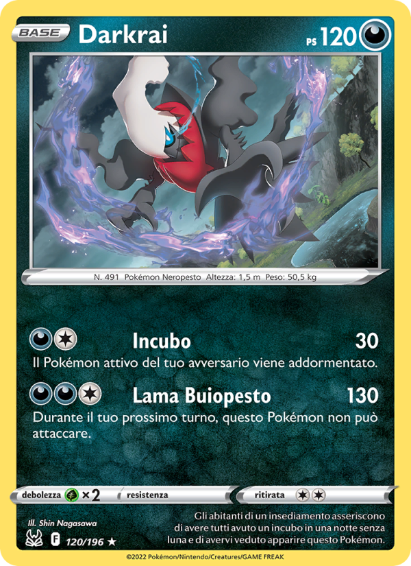 Darkrai 120/247 — Lost Origin (Italian Pokémon TCG card)