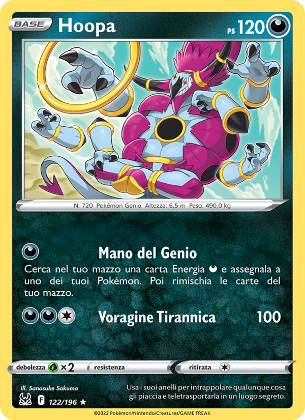 Hoopa 122/247 — Lost Origin (Italian Pokémon TCG card)