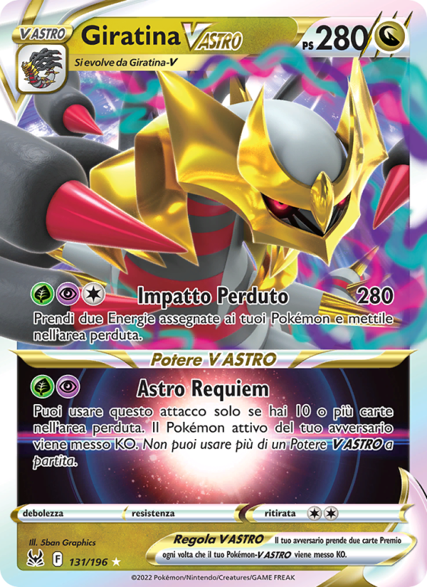 Giratina V ASTRO 131/247 — Lost Origin (Italian Pokémon TCG card)