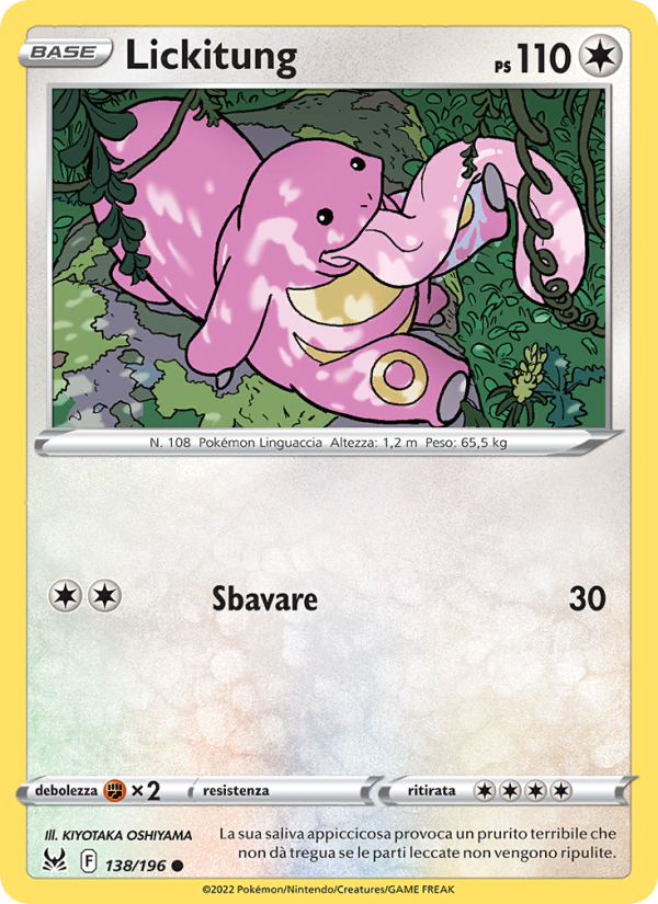 Lickitung 138/247 — Lost Origin (Italian Pokémon TCG card)