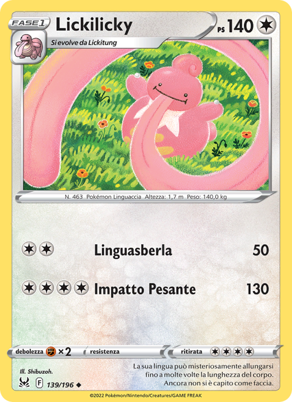 Lickilicky 139/247 — Lost Origin (Italian Pokémon TCG card)