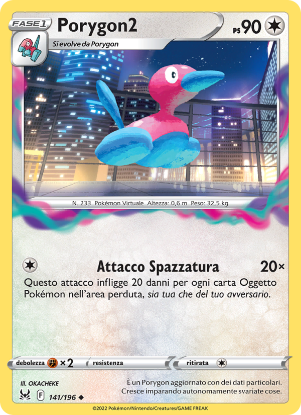 Porygon2 141/247 — Lost Origin (Italian Pokémon TCG card)