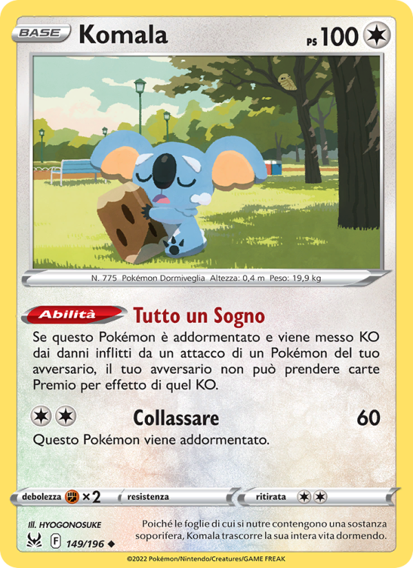 Komala 149/247 — Lost Origin (Italian Pokémon TCG card)
