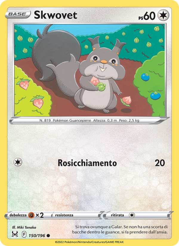 Skwovet 150/247 — Lost Origin (Italian Pokémon TCG card)