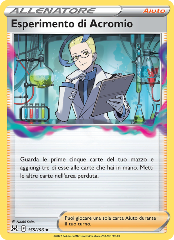 Esperimento di Acromio 155/247 — Lost Origin (Italian Pokémon TCG card)