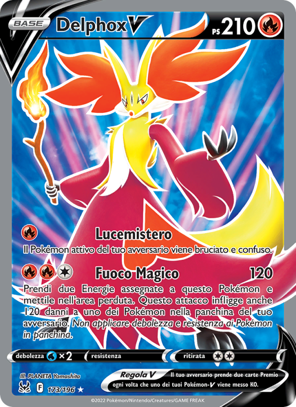 Delphox V 173/247 — Lost Origin (Italian Pokémon TCG card)