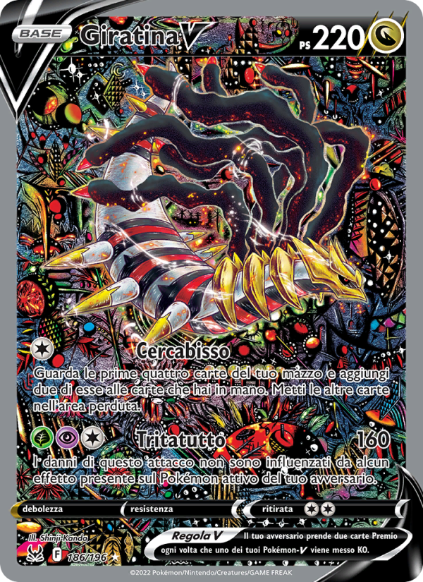 Giratina V 186/247 — Lost Origin (Italian Pokémon TCG card)