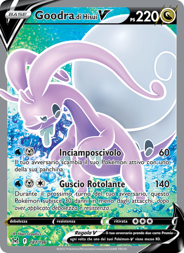 Goodra di Hisui V 187/247 — Lost Origin (Italian Pokémon TCG card)