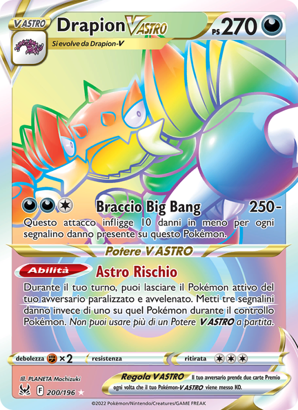 Drapion V ASTRO 200/247 — Lost Origin (Italian Pokémon TCG card)