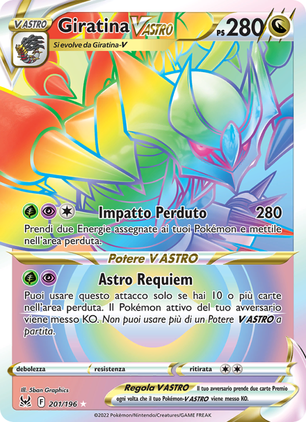 Giratina V ASTRO 201/247 — Lost Origin (Italian Pokémon TCG card)