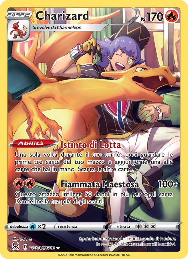 Charizard TG03 — Lost Origin (Italian Pokémon TCG card)