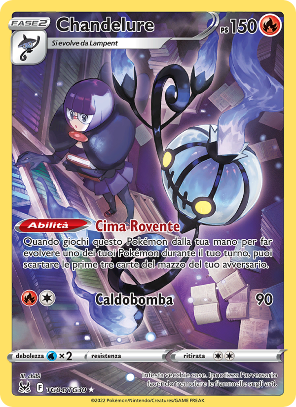 Chandelure TG04 — Lost Origin (Italian Pokémon TCG card)