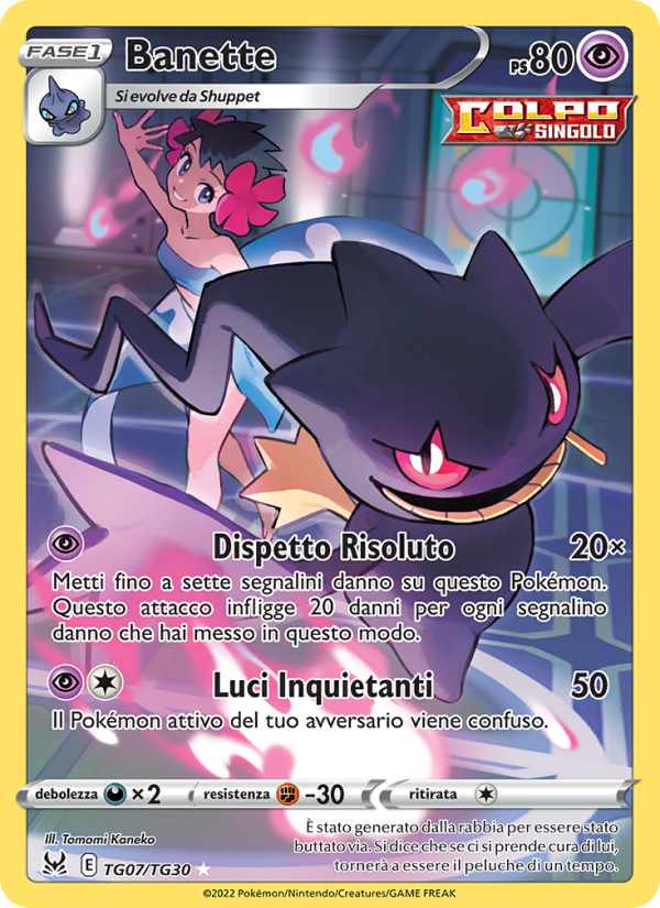Banette TG07 — Lost Origin (Italian Pokémon TCG card)