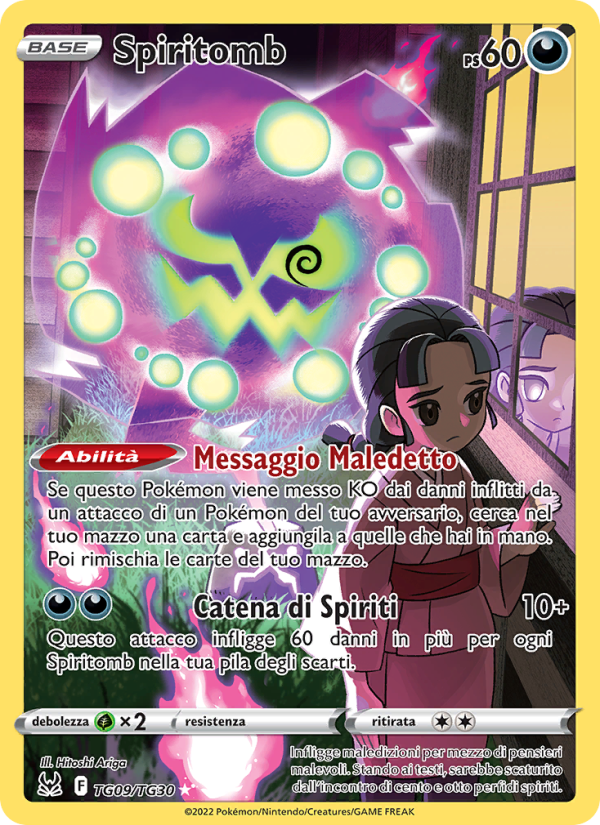 Spiritomb TG09 — Lost Origin (Italian Pokémon TCG card)