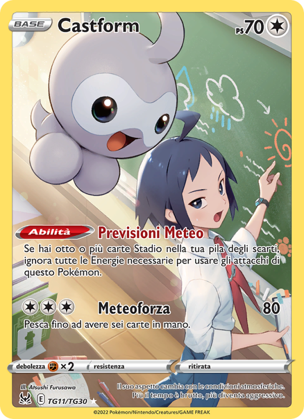 Castform TG11 — Lost Origin (Italian Pokémon TCG card)